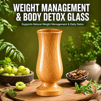 Weight Loss and Body Detox Wooden Water Glass