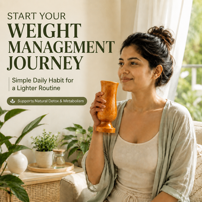 Weight Loss and Body Detox Wooden Water Glass