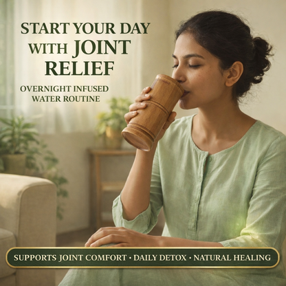 Joint Pain Relief Wooden Water Glass