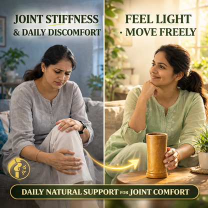 Joint Pain Relief Wooden Water Glass