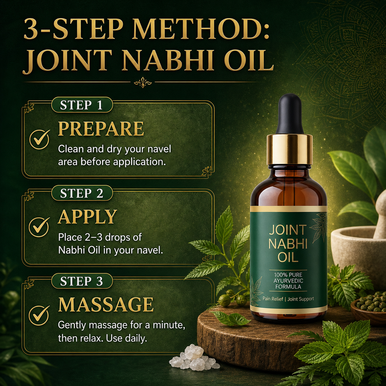 Joint Pain Relief Nabhi Oil (Highly Effective and 100% Natural)