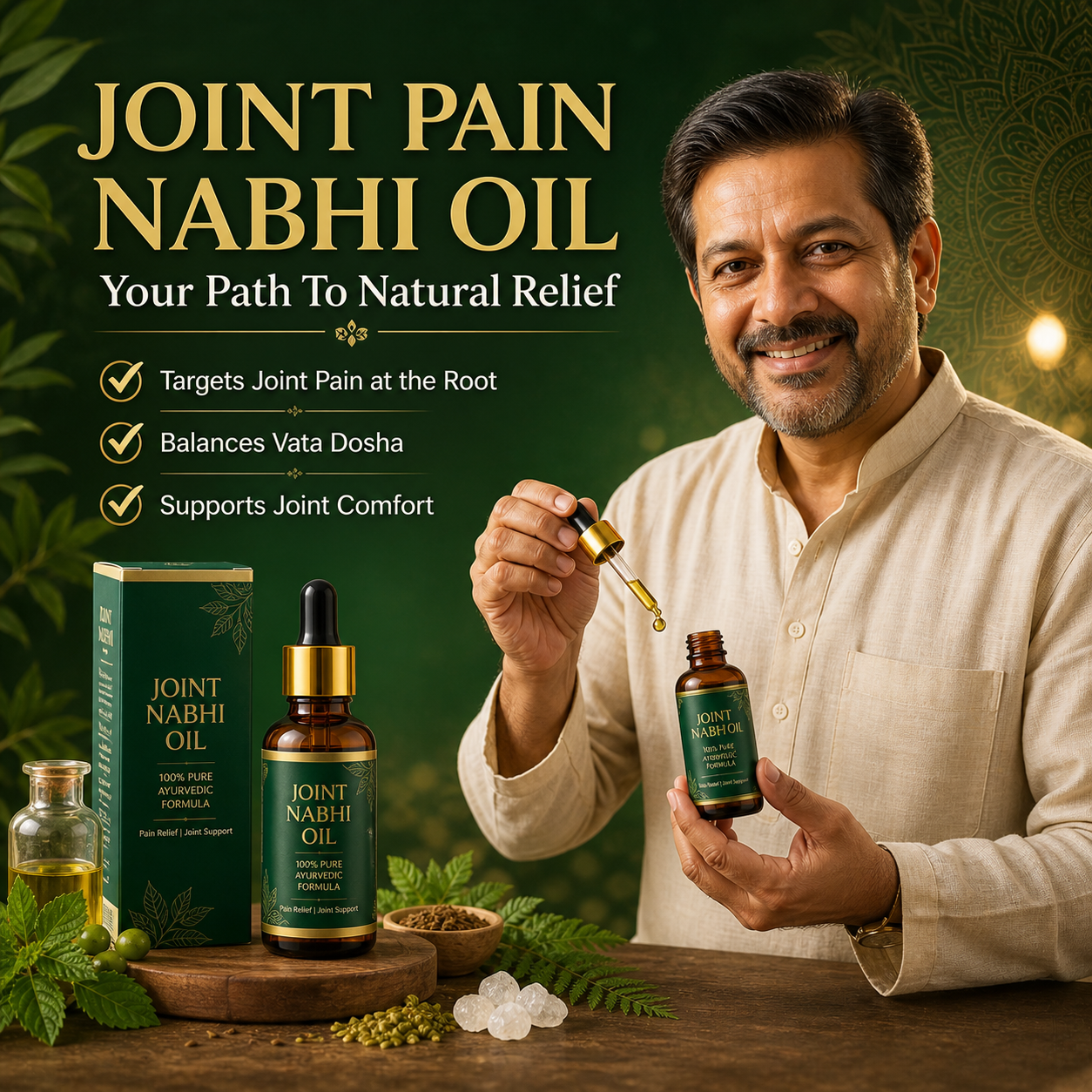 Joint Pain Relief Nabhi Oil (Highly Effective and 100% Natural)