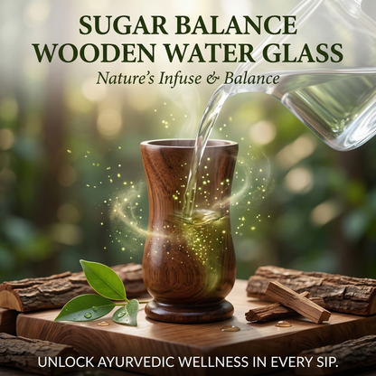 Sugar Balance Wooden Water Glass (100% Natural)