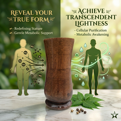 Weight Loss and Body Detox Wooden Water Glass (All Natural)